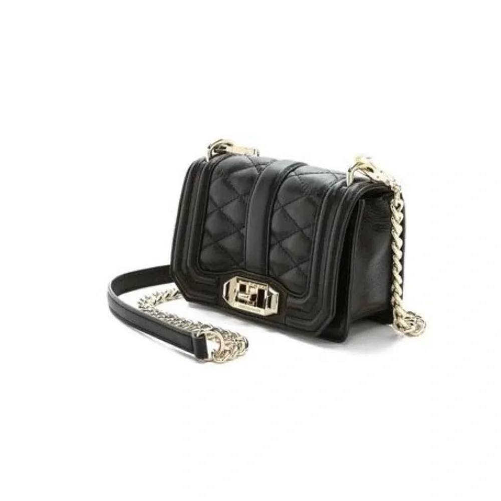 🖤Like New Rebecca Minkoff Black Quilted Crossbody with Chain Strap